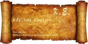Kátai Evelin névjegykártya